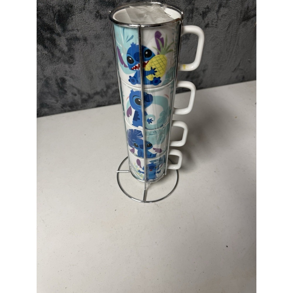 stitch mug stacker Tower Of Coffee Stitch Hawaii Themed Mugs Disney Lilo Stitch